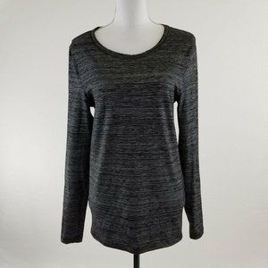 ASOS Womens Shirt Black White Striated Long Sleeve